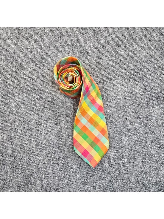 Other - J. Press Madras Plaid Necktie Multicolor Preppy Ivy Style 3.25 in
